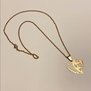 Necklace heart charm stainless steel